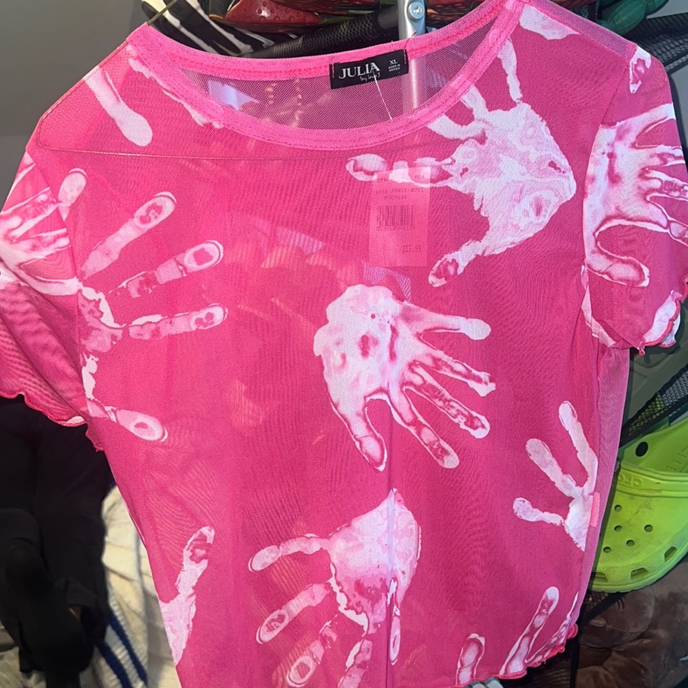 Pink see through top from rainbow